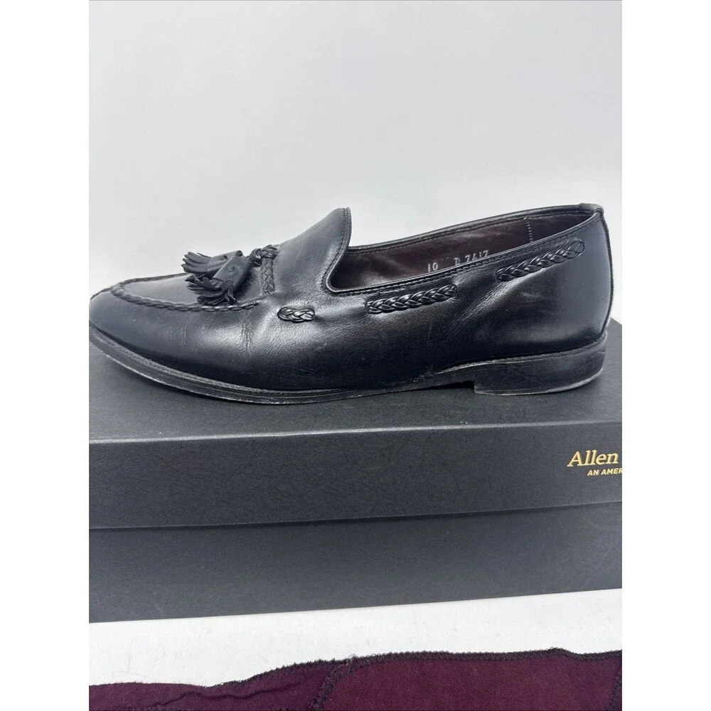 Allen Edmonds The Adams Independence Collection Black Loafers Tassle Sz 10 D